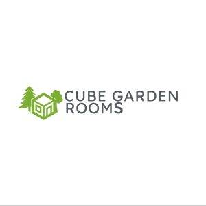 Logo of Cube Garden Rooms featuring a green cube-shaped structure and trees, with the text "Cube Garden Rooms" to the right in gray. For a free consultation, contact us today.